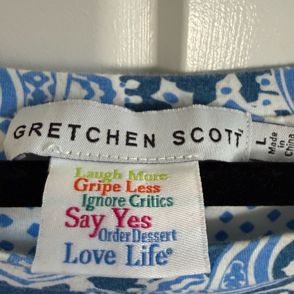 Gretchen Scott Magpie Dress Plentiful Paisley Stretch Sz LG - Picture 3 of 3